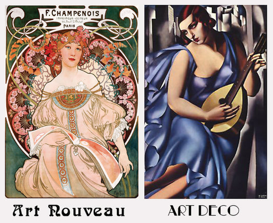 El Art Déco y el Art Nouveau diferéncias entre los  dos estilos